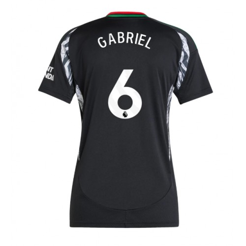 Fotballdrakt Dame Arsenal Gabriel Magalhaes #6 Bortedrakt 2024-25 Kortermet